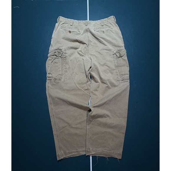 VTG Abercrombie & Fitch Baggy Cargo Pants Mens 36x30 Y2K Military Skater Tan - Picture 11 of 14